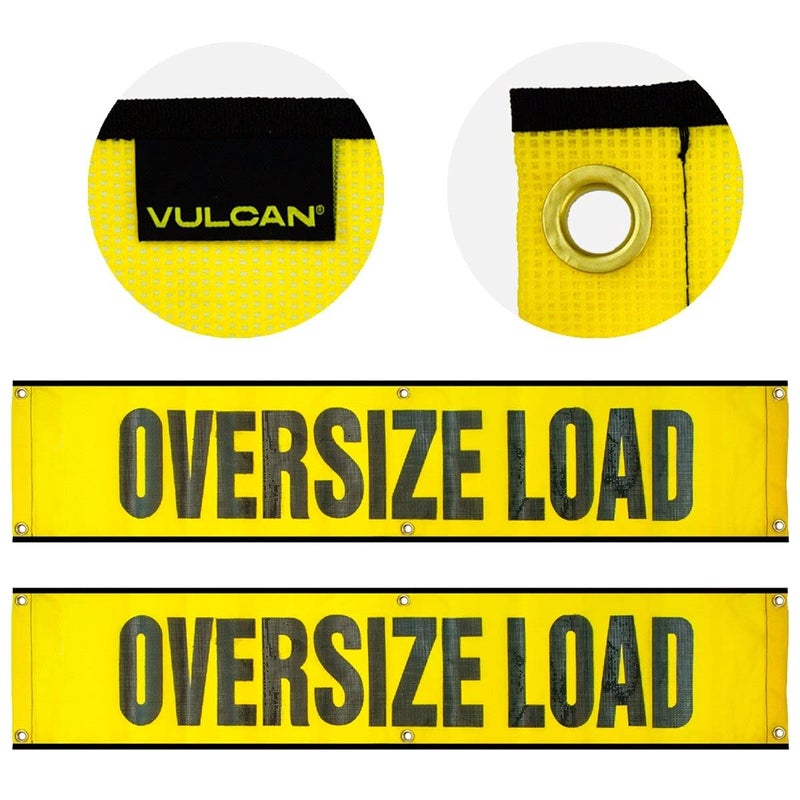 VULCAN Oversized Load Banner For Escort Vehicles 2 Pack Mesh 12 Inch x 60 Inch - Image 2