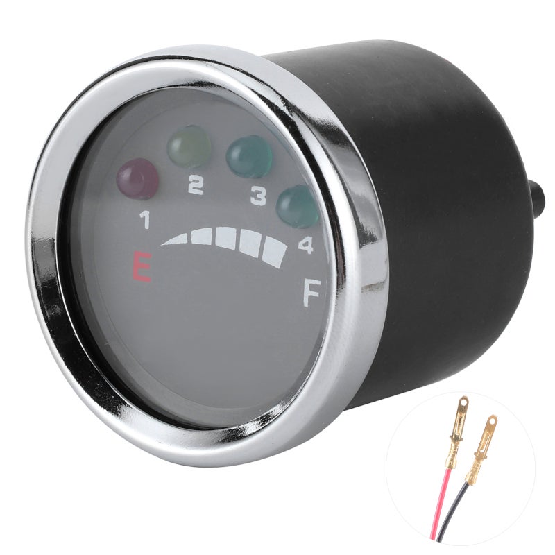 Led Battery Meter: 4 Segments LED Bar Graph Display - High Reliability Small Size Easy Operation Battery Level Display for Electric Vehicles Golf Carts Boats Solar Systems - Image 2