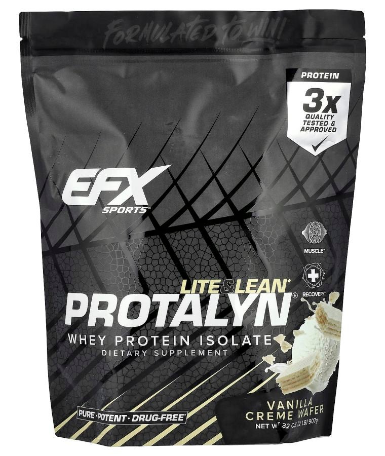 EFX SPORTS Protalyn® Whey Protein Isolate Vanilla Creme Wafer 2 lb (907 g)