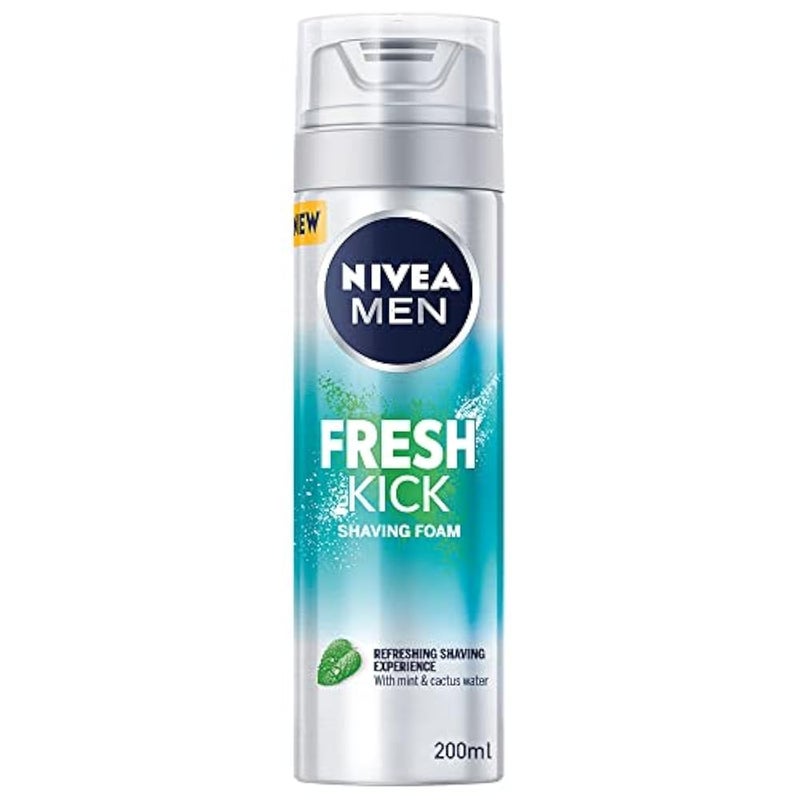 NIVEA MEN Shaving Foam, Fresh & Cool Mint Extracts, 200ml - Image 1