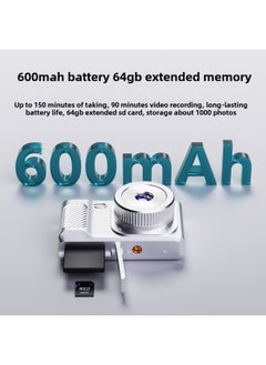 Generic Student Retro Card Camera 1080P HD SLR Single Shot Digital Camera Transfer To Mobile Phone-Body Color:Ccd10 Black Standard  - Image 3