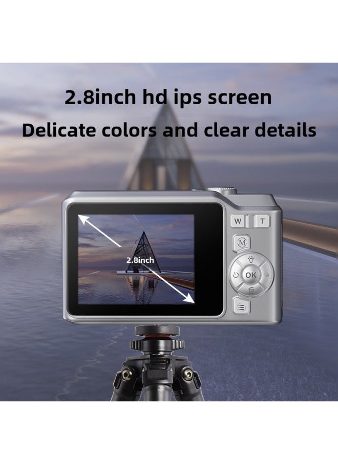 Generic - Student Retro Card Camera 1080P HD SLR Single Shot Digital Camera Transfer To Mobile Phone-Body Color:Ccd10 Black Standard - Image 1