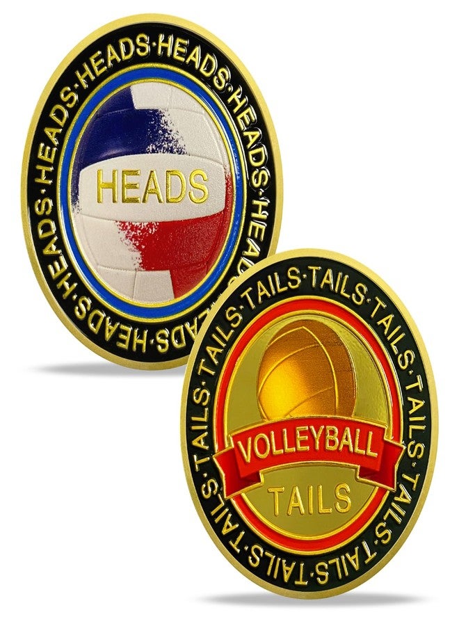 ASmileIndeep Volleyball Flip Coin - Heads and Tails for Coin Toss - Sport Coins Volleyball Referee Equipment Accessories Official Flipping Coin for Sports Matches and Training Commemorative Gift - Image 1