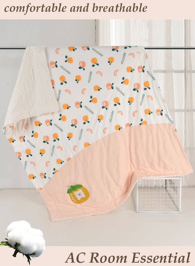 Kids Quilt, Pure Cotton Baby ThinBlanket, Four Seasons All Year AirConditioning Quilt, Pure Cotton FillingWashable Baby Cover Blanket,120x150cm Toddler Thin Quilt - Image 1