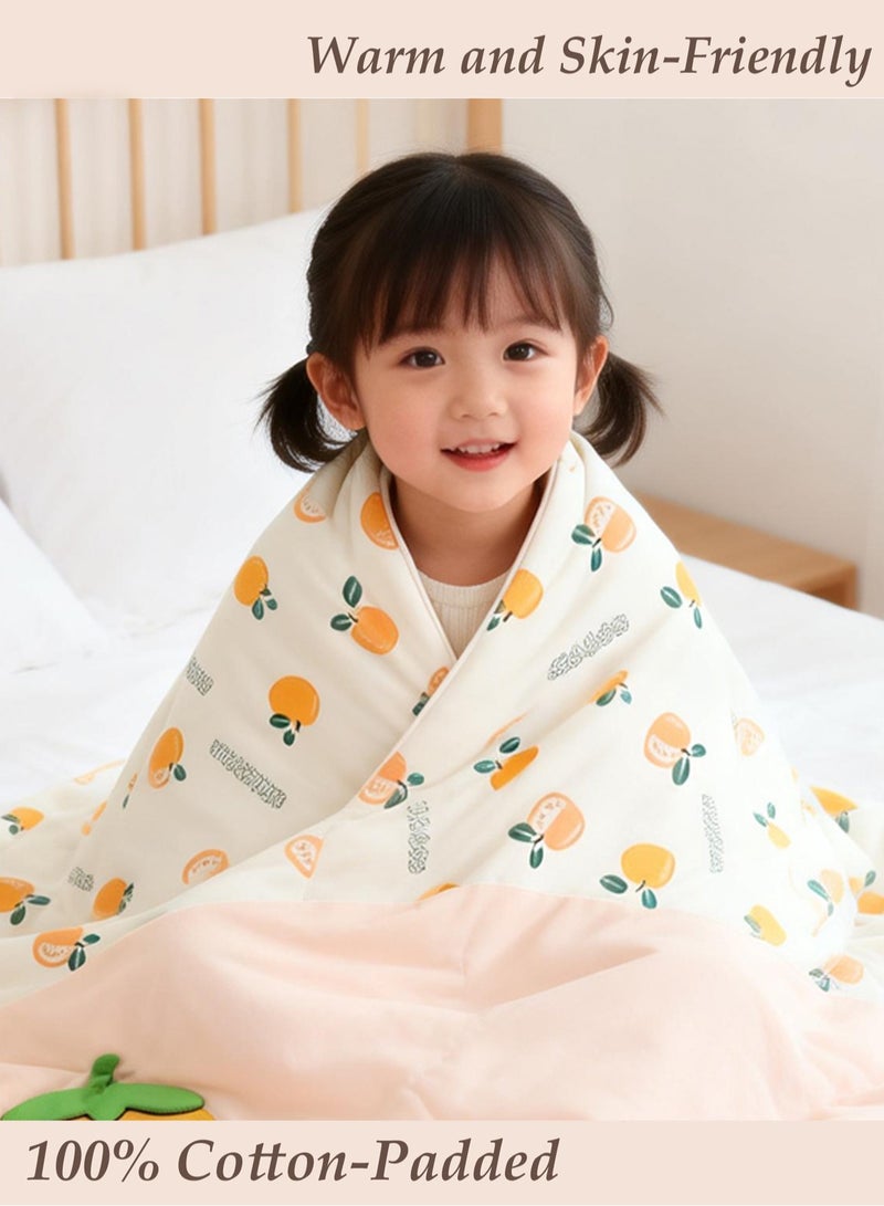 Kids Quilt, Pure Cotton Baby ThinBlanket, Four Seasons All Year AirConditioning Quilt, Pure Cotton FillingWashable Baby Cover Blanket,120x150cm Toddler Thin Quilt - Image 3