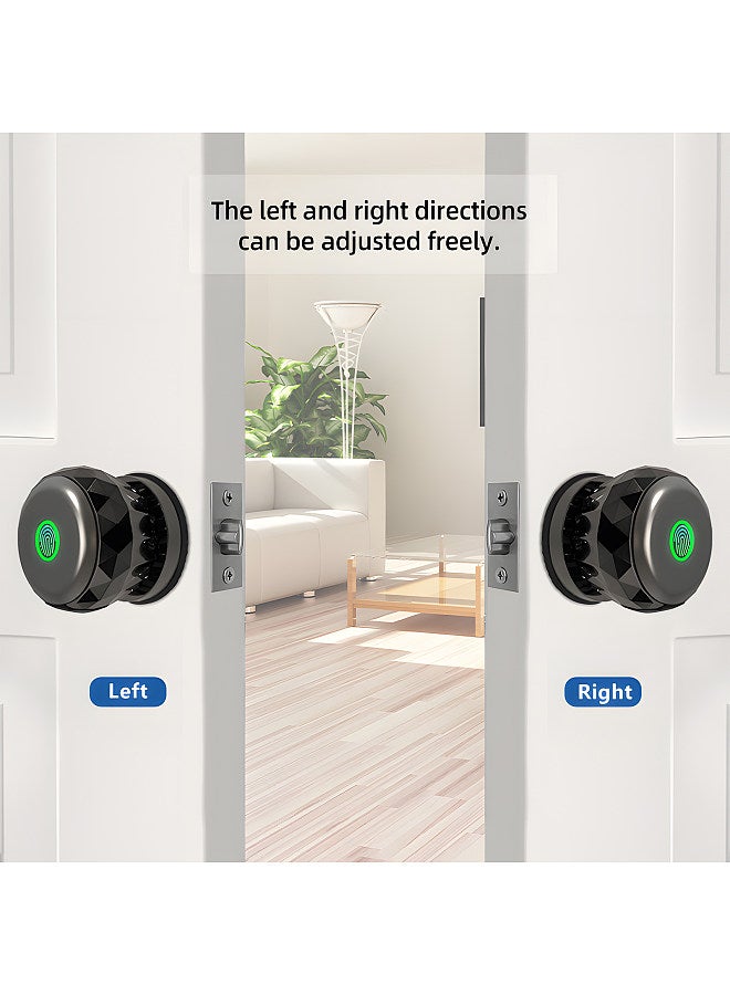 Generic 3 in 1 Smart Fingerprint Door Knob  - Keyless Entry Smart Door Lock with App Control + 2 Keys + Finger Print Aluminum Alloy Biometric Door Knob  - Image 4