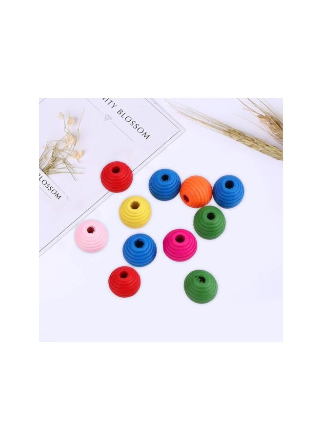 klarako Thread Holder Wood Rack 60 Spool Stand Thread Organizer Foldable Cone Wall Mount