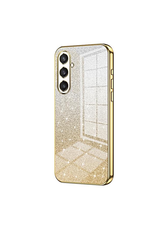 S-TOP Case For Samsung Galaxy S23 FE 5G Gradient Glitter Powder Electroplated Phone Case - Image 1