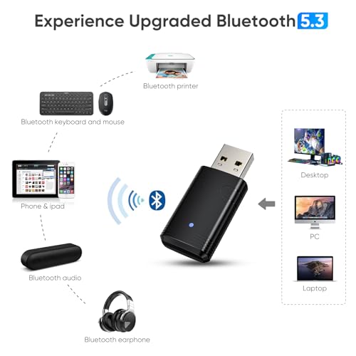 E029 USB WiFi 6 Adapter Bluetooth 5.3 Dongle, Compatible with Windows 11/10, Dual Band 2.4G/5Ghz, IEEE 802.11ax/900Mbps, Wireless Network Adapter for Mac Laptop Desktop PC - Image 3