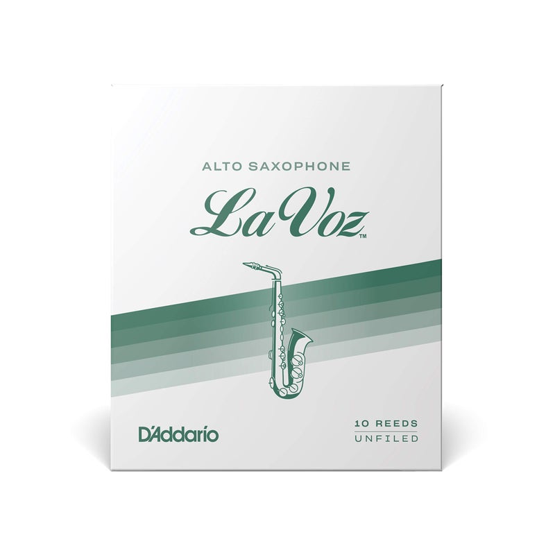 RICO D'Addario Woodwinds Rico La Voz Alto Sax Reeds - Alto Saxophone Reeds - RJC10MS - Unfiled Cut - Medium-Soft - 10-Pack - Image 2