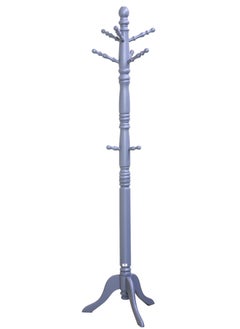 AFT Wood Coat Rack Freestanding, Entryway, Coat Stand with 9 Hooks & Stable Tri-Legged Base, Rubber Wood Coat Tree Hall Tree Coat Hanger for Home Office Hall Entryway, Used in The Bedroom Living Room Office to Hang Clothes, Hats, Bags (Gray) Arfan  - Image 2