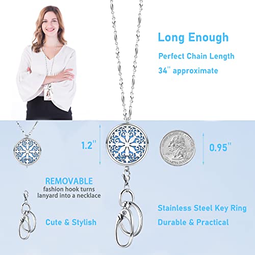 SAM & LORI Retractable Lanyards for Id Badges Keys Women Cute Employee Teacher Appreciation Gifts Badge Holder Reel Lanyard 3b-Nonretractable-Mandala - Image 2