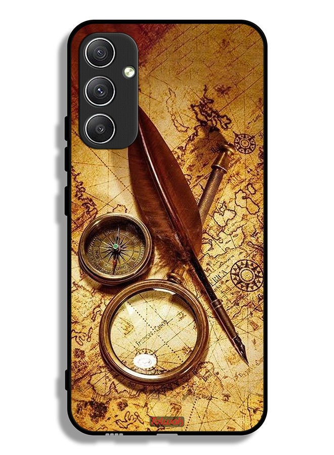 Tolwak Samsung Galaxy A34 5G Protective Case Cover Vintage Compass - Image 1