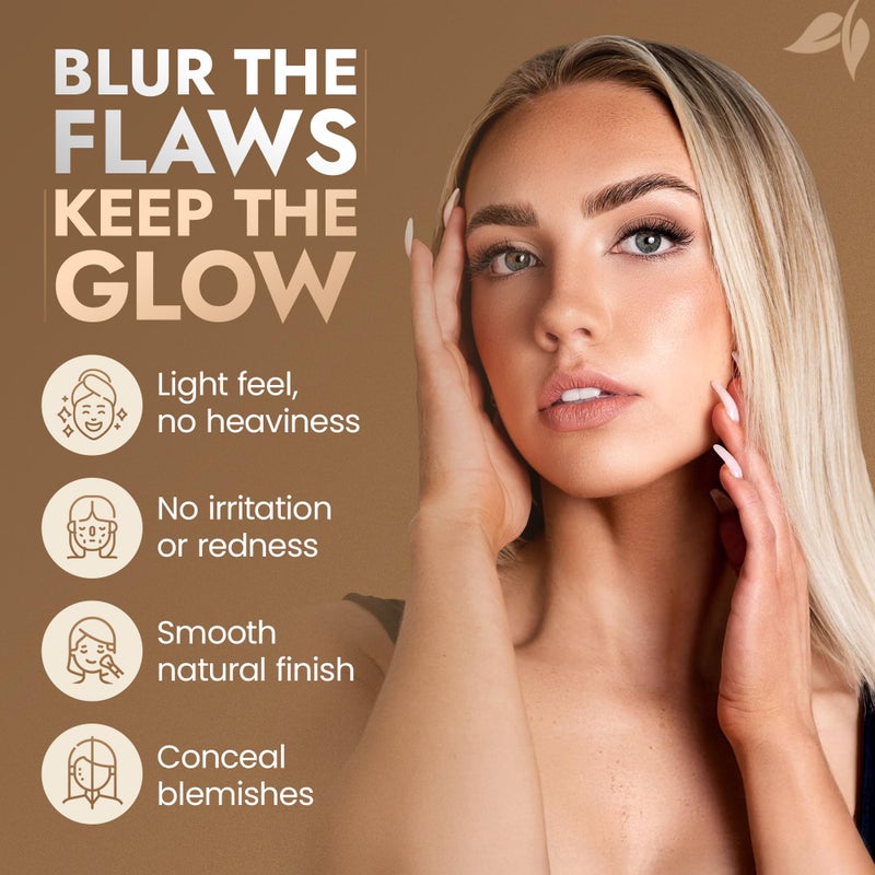 BaeBlu InstaFame Loose Powder Foundation, Seek - Full Coverage Matte Natural Mineral foundation for Sensitive & Acne-Prone Skin - Non-Nano Zinc, Titanium Dioxide Mineral Pigment, No Fillers/Binders - Image 4