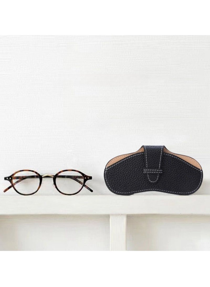 حافظة نظارات محمولة، حقيبة نظارات محمولة، صندوق نظارات إبداعي، حقيبة تخزين نظارات شمسية مضادة للتوتر، غطاء حماية للنظارات المخصصة لقصر النظر للرجال والنساء، جلد فائق النحافة ناعم وواقي