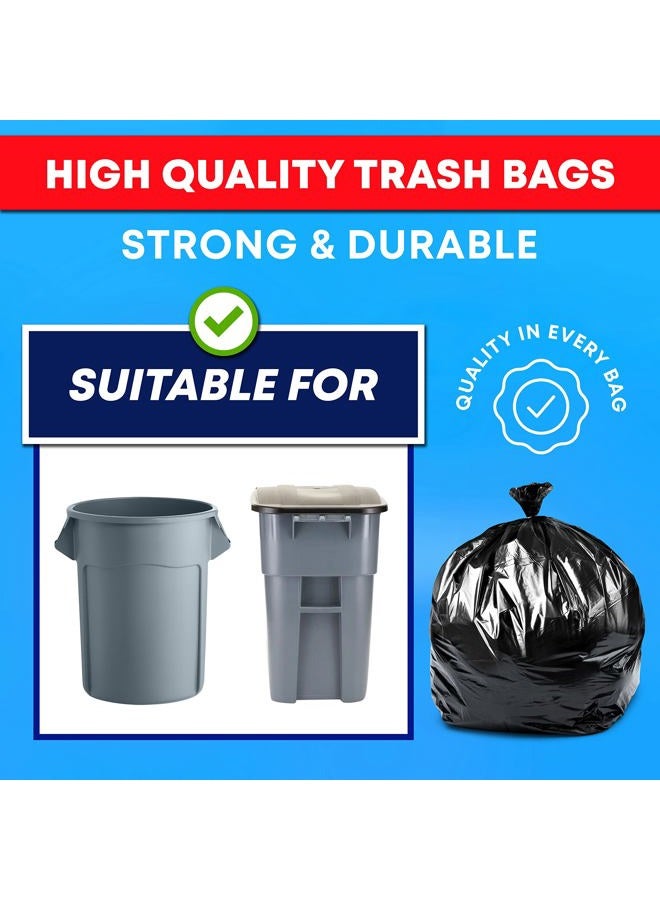tasker 55 Gallon Trash Bags (Value 50 Bags w/Ties) Extra Large Industrial Trash Bags 55 Gallon, Lawn and Leaf Bags, Extra Large Outdoor Contractor Trash Can Liners, 50-60 Gallon Commercial Liners. - Image 4