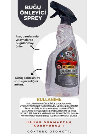 Merlin Oto Yedek Parçaları ve Aksesuarları Merlin Auto Spare Parts and Accessories Anti-Fog Car Auto Home Glasses Suitable for All Types of Glass 500 ml  - Image 2