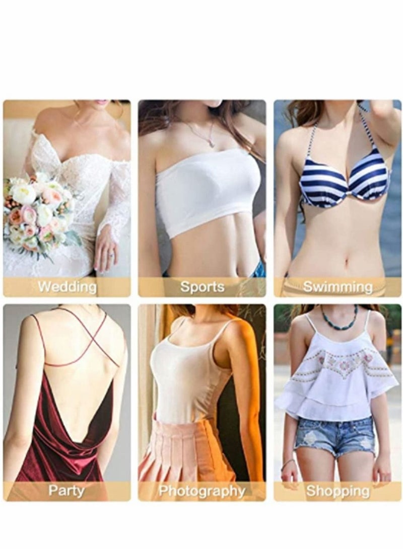 Y&D Breast Nipple Covers Flower Shape, 20 Pairs Bra Plum Shaped Disposable Satin Pasties Self-Adhesive Petals Pad Pasties, Adhesive - Image 4