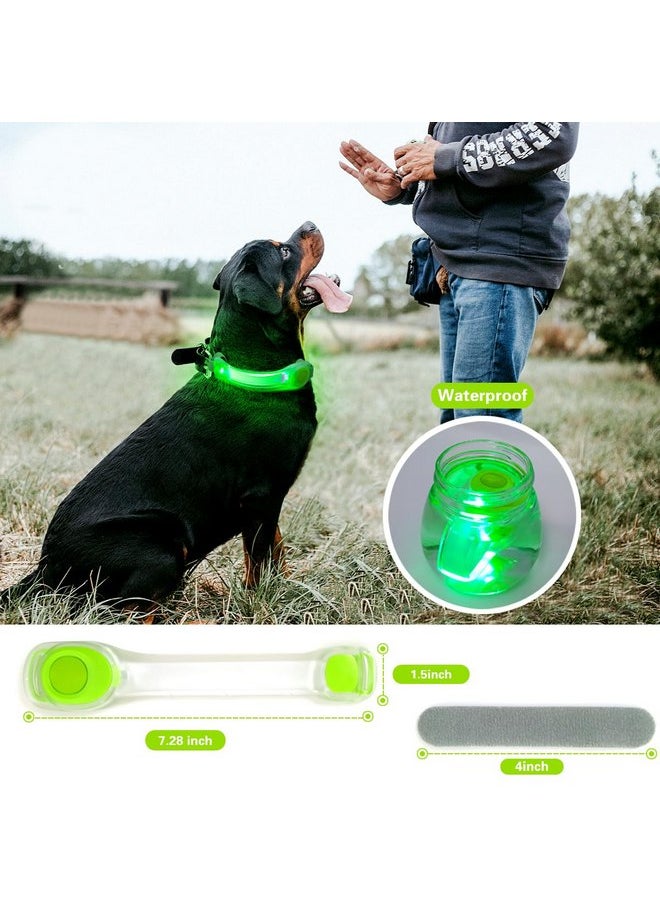 Fashion&cool - 2 Pack LED Light for Dog Leash Harness, Light Up Dog Collar with Nylon Stickers, Waterproof Glow Light Easy to Attach to Collar Leash and Harness, Safety LED Light Up Band for Dogs at Night Walking - Image 1