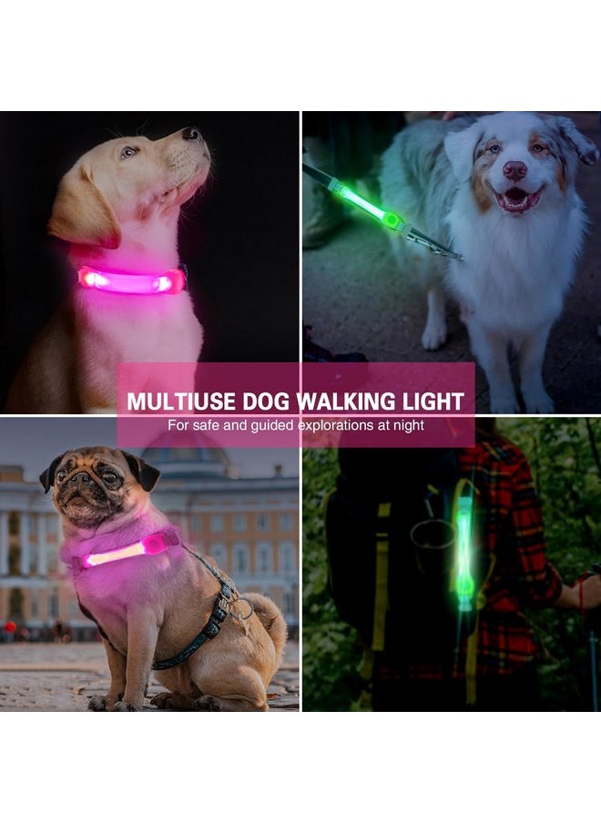 Fashion&cool - 2 Pack LED Light for Dog Leash Harness, Light Up Dog Collar with Nylon Stickers, Waterproof Glow Light Easy to Attach to Collar Leash and Harness, Safety LED Light Up Band for Dogs at Night Walking - Image 1
