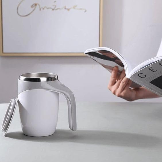 Tendula Automatic Magnetic Stirring Coffee Mug Rotating Home Office Travel Mixing CupElectric Stainless Steel Self Tumbler Suitable for Coffee Milkand Other Beverages 1Pcs - Image 2