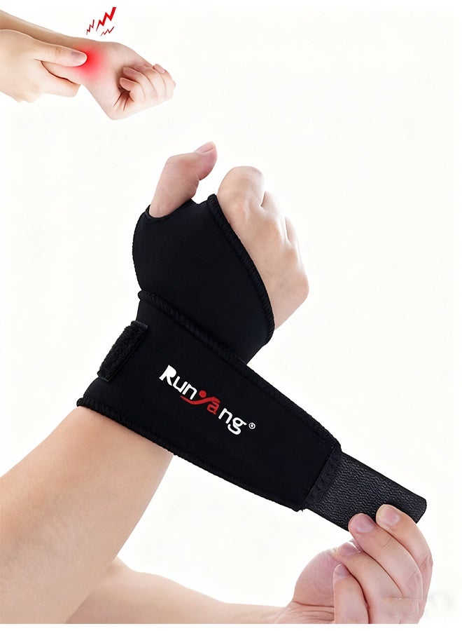 Runyang Hand Wraps, Adjustable and Comfortable Wrist Support, Men Women Performance Essentials, for Wrist Knuckles (Black) - Image 1