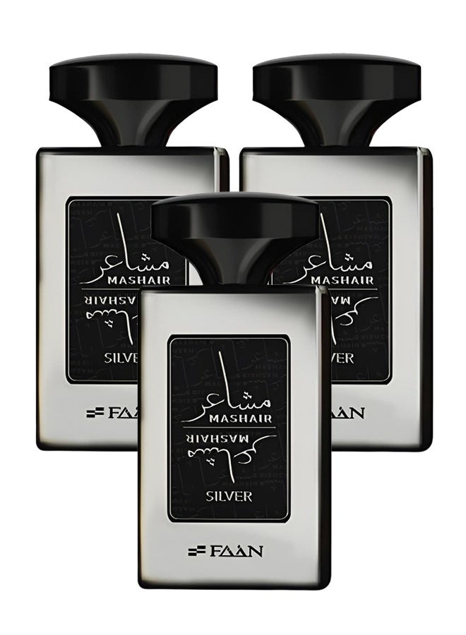 فاان 3 قطع عطر مشاعر سيلفر للجنسين 100 مل - Image 1