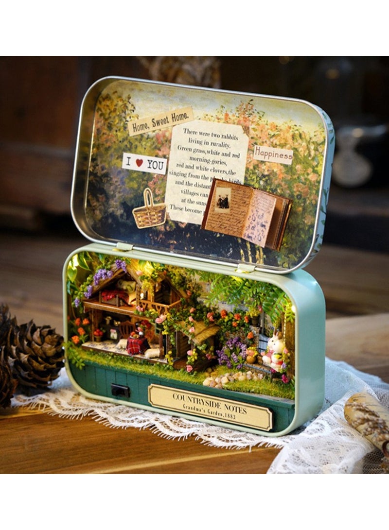 Dolls House, Box Theatre Miniature Kit Architecture Model Building Kits with Furniture LED, Time Travel Series diy Kids Toy - Image 3