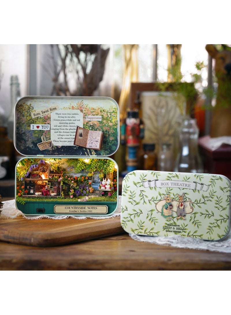 Dolls House, Box Theatre Miniature Kit Architecture Model Building Kits with Furniture LED, Time Travel Series diy Kids Toy - Image 4