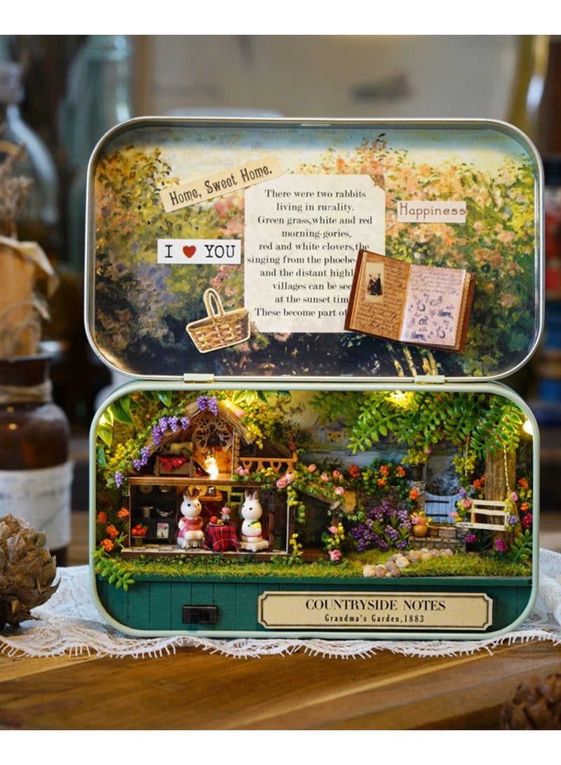 Dolls House, Box Theatre Miniature Kit Architecture Model Building Kits with Furniture LED, Time Travel Series diy Kids Toy - Image 5