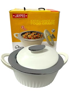 JAYPEE Jaypee Olivia Casserole 1500ml with chrome finish- White  - Image 4