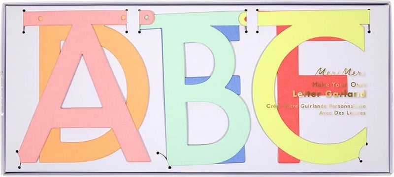 - Neon Letter Garland Kit - Neon Glitter Letter Set