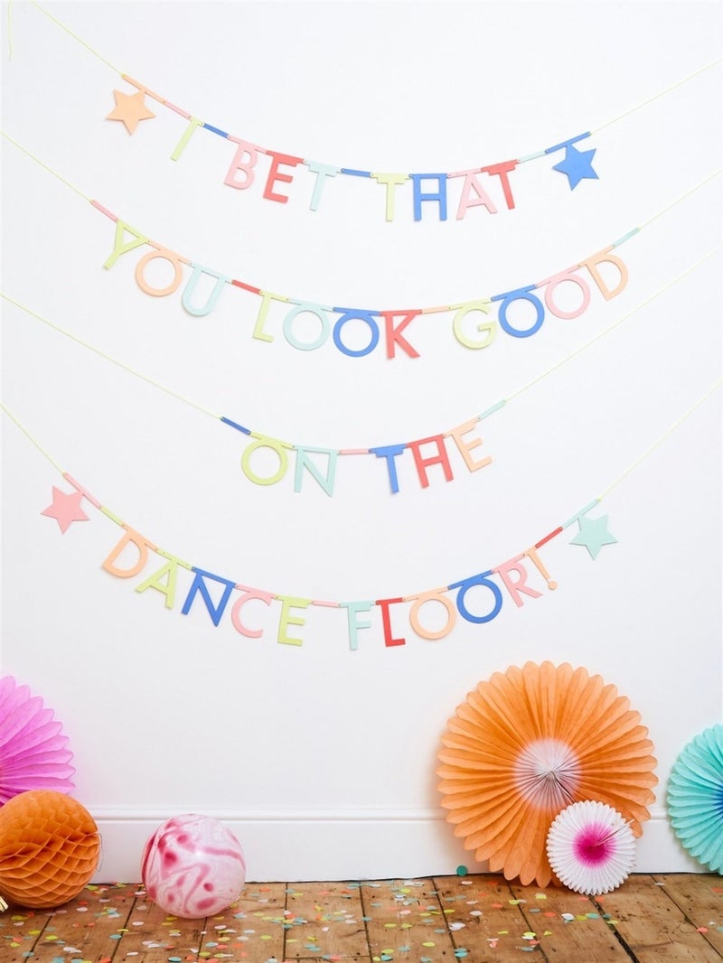 - Neon Letter Garland Kit - Neon Glitter Letter Set