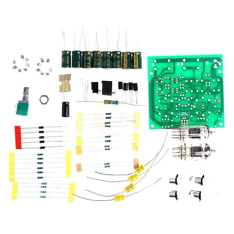 DIY 12V 6J2 أنبوب مكبر صوت مسبق لوحة عازلة للسماعات مقياس جهد ستيريو لوحة صمام - Image 1