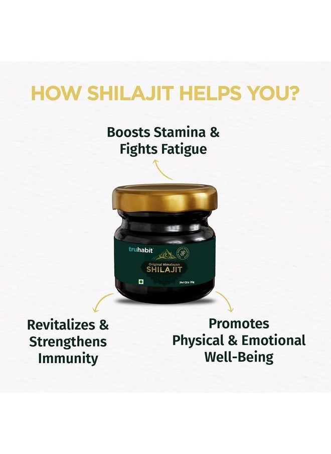 TruHabit - Original Himalayan Shilajit Resin Organic Fulvic Acid Supplement(20G/ 0.7Oz), Natural Shilajit Pure Himalayan Organic, Tested For Purity & Potency, (20 Gm) - Image 1