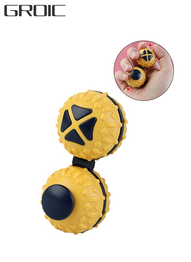 GROIC 2 in 1 Conjoined Massage Ball, Decompression Massage Ball, Decompression Spinning Toy, Hand Exercise Ball Acupuncture Point Massager for Massaging Hands Shoulders and Neck  - Image 1
