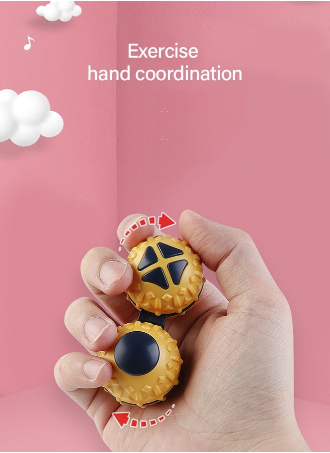 GROIC 2 in 1 Conjoined Massage Ball, Decompression Massage Ball, Decompression Spinning Toy, Hand Exercise Ball Acupuncture Point Massager for Massaging Hands Shoulders and Neck  - Image 4