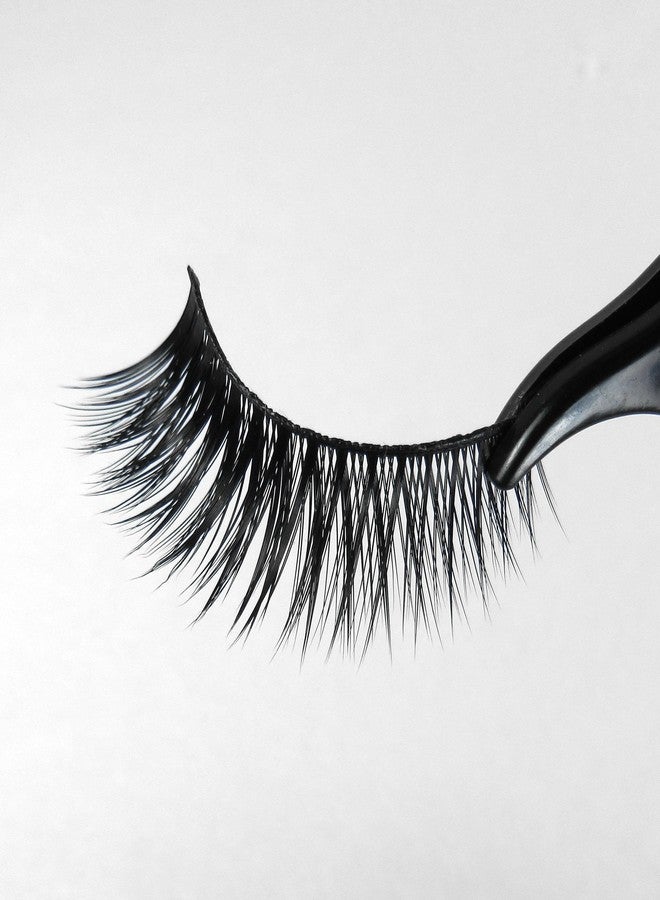 Missamé FRISKY Glamour Flare False Eyelashes Set Handmade with Premium Synthetic Fibers, Black, 1 Pair, Strip Lash, Lashes For Glam Halloween - Image 4