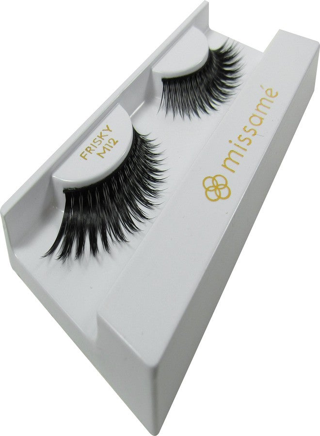 Missamé FRISKY Glamour Flare False Eyelashes Set Handmade with Premium Synthetic Fibers, Black, 1 Pair, Strip Lash, Lashes For Glam Halloween - Image 2