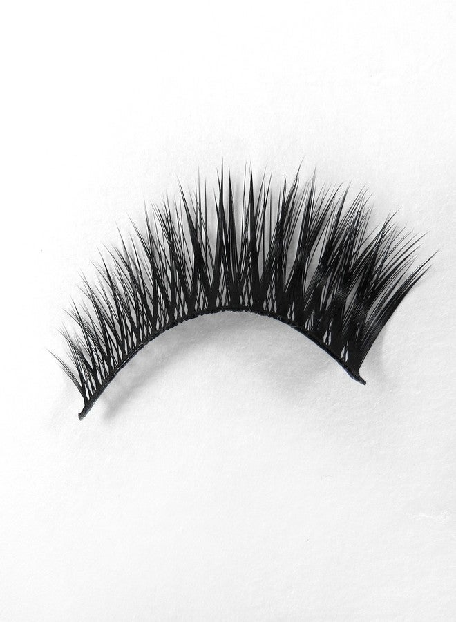 Missamé FRISKY Glamour Flare False Eyelashes Set Handmade with Premium Synthetic Fibers, Black, 1 Pair, Strip Lash, Lashes For Glam Halloween - Image 3