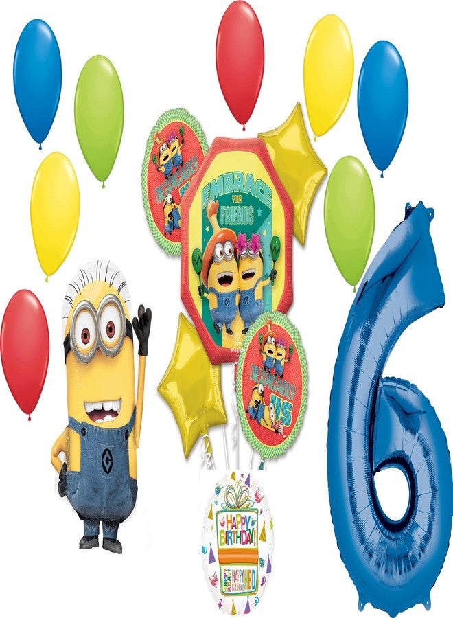 أناجرام زينة باقة بالونات لحفلة عيد الميلاد السادس مستوحاة من فيلم "أنا الحقير" (Minions)، BQ_4272 - Image 1