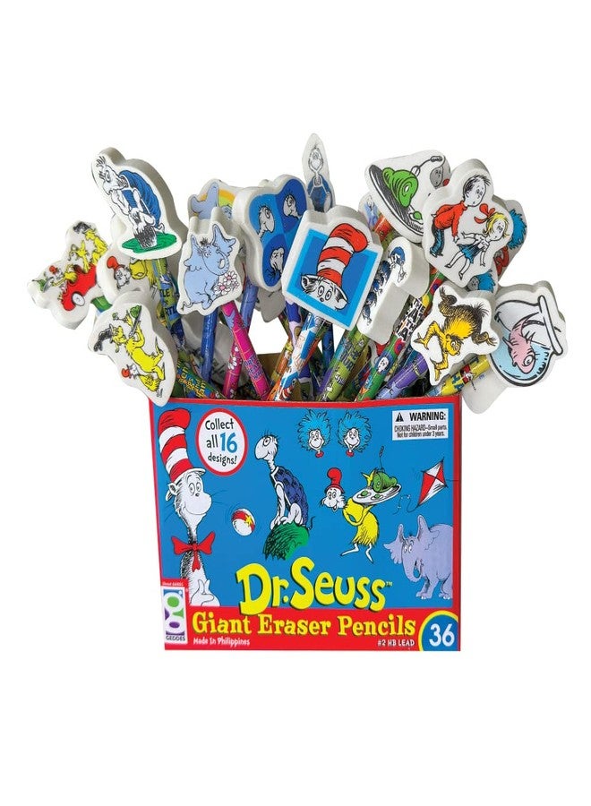 Geddes Raymond Geddes 66865 Dr. Seuss Number 2 Pencils With Giant Pencil Top Erasers (Pack of 36) - Image 1