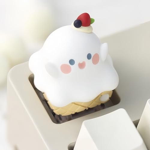 ULTRAEQUIP Artisan Keycaps, Cute Ice Cream- Shaped Kawaii keycaps, Resin Handmade, Single Replace Key for ESC Key Mechanical Keyboard - Image 3