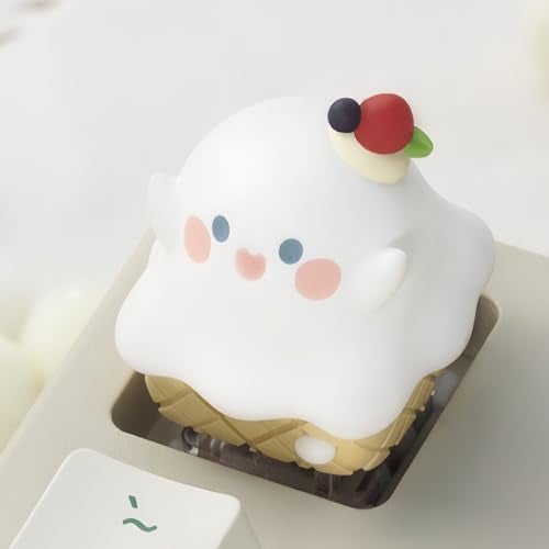ULTRAEQUIP Artisan Keycaps, Cute Ice Cream- Shaped Kawaii keycaps, Resin Handmade, Single Replace Key for ESC Key Mechanical Keyboard - Image 4