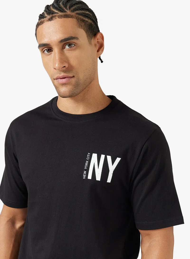 Seventy Five Graphic Print Oversized T-Shirt