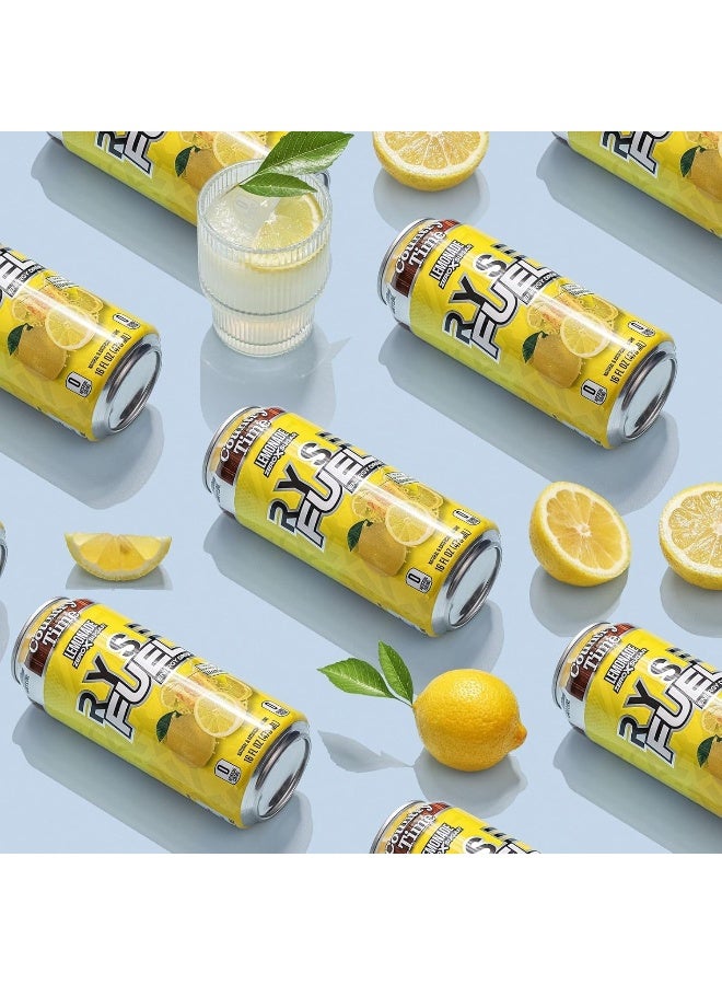 RYSE Up Supplements RYSE Fuel Energy Drink - Country Time Lemonade - Sugar Free, Gluten Free & Vegan - 200mg Natural Caffeine, Taurine & Choline for Focus & Energy - No Artificial Colors - 16 fl oz Cans (12-Pack) - Image 5