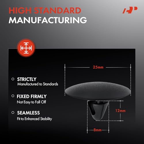 A-Premium أقراص تثبيت عزل غطاء نايلون 20 قطعة متوافقة مع تويوتا كامري، RAV4، كورولا، بريوس، 4Runner و لكزس RX300، RX330، RX350، RX400h، RX450h، ES250، ES300 و بونتياك - لفتحة 8 مم - Image 3