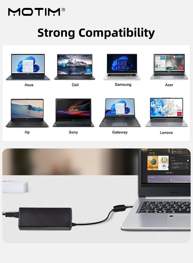 Motim 90W Univeral Laptop Charger, 15V-20V Power Supply with 23 Connectors, Compatible with 65W 45W AC Adapter for Notebook ACER, ASUS, HP, LENOVO, SAMSUNG, SONY TOSHIBA - Image 3