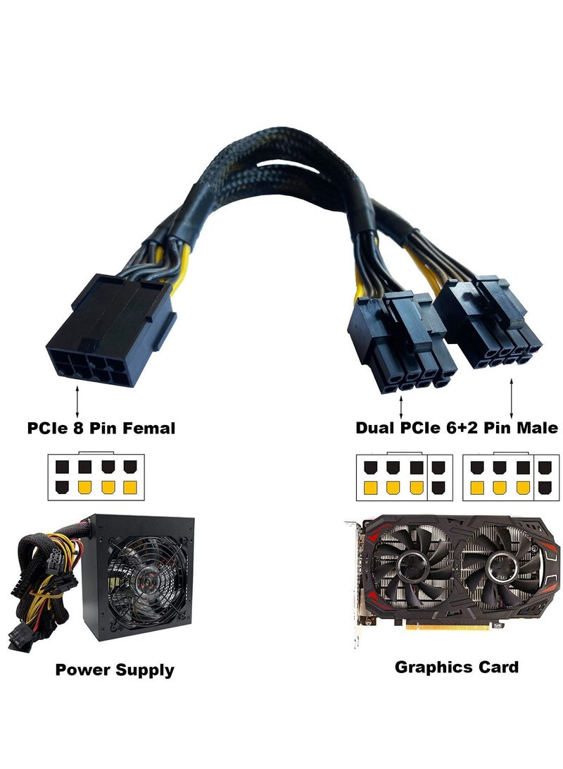 KASTWAVE Express Adapter Braided Sleeved Splitter Power Cable (6 pack） - Image 2