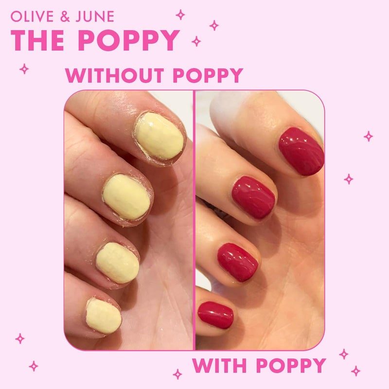 Olive & June - The Poppy Universal Nail Polish Bottle Handle | Paint with Both Hands | Ergonomic Grip for Neat, Easy, Steady At-Home Manicures | Soft Silicone | Fits Any Bottle | Patented Design - Image 5